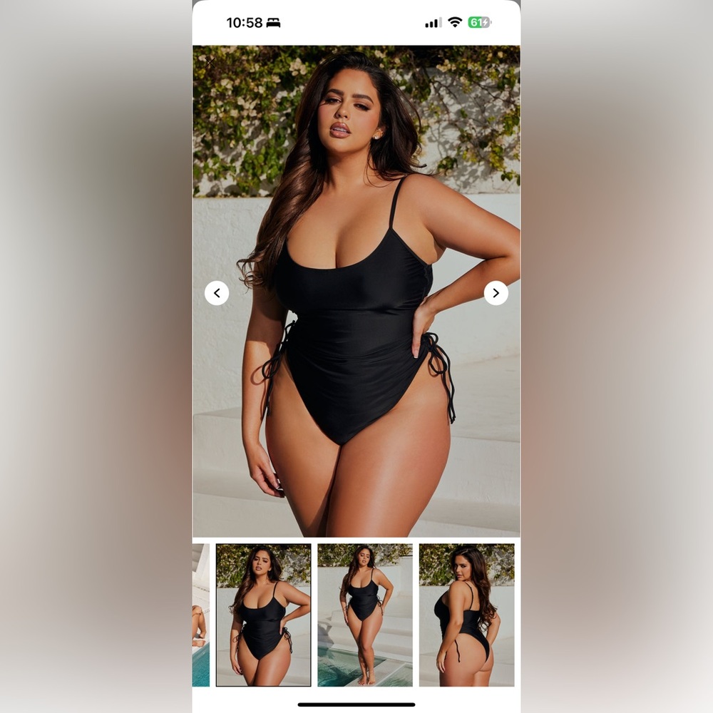 Fashion Nova Black One Piece Swimsuit